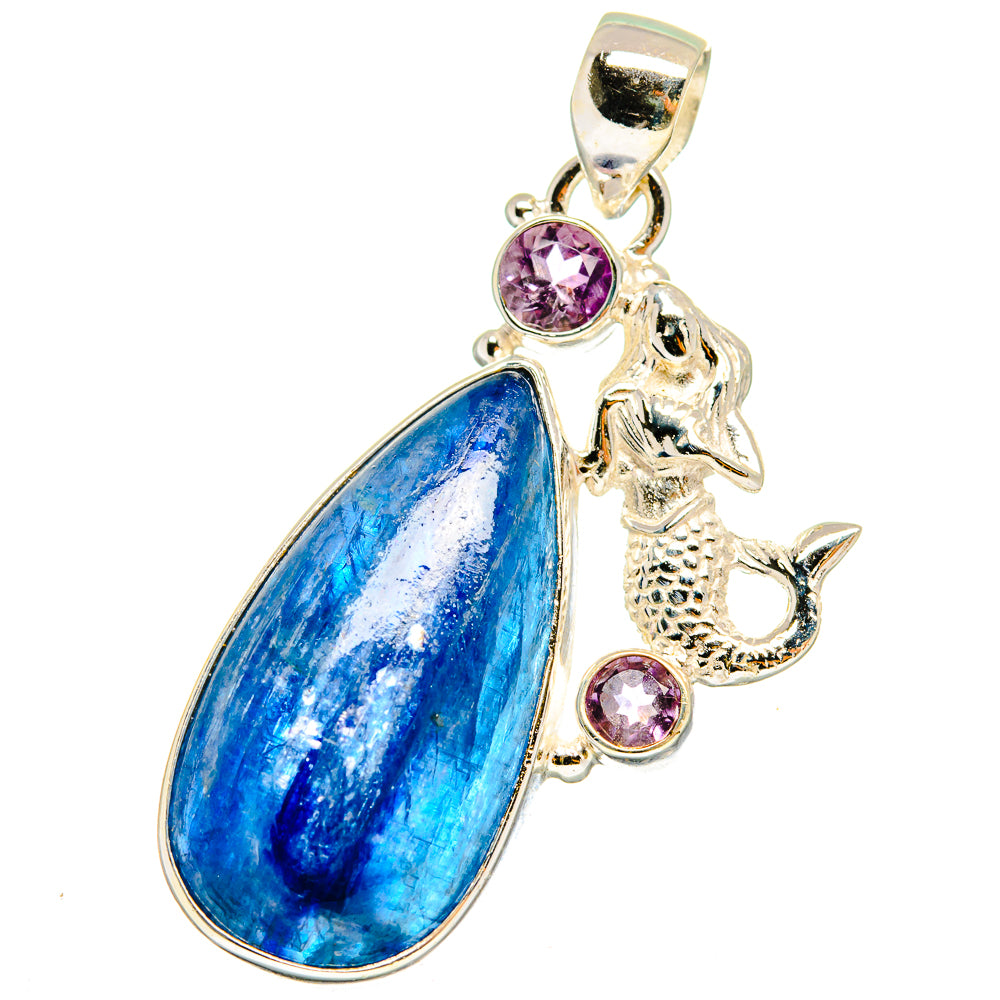 Kyanite, Amethyst Pendants handcrafted by Anasilvercos - PD14244