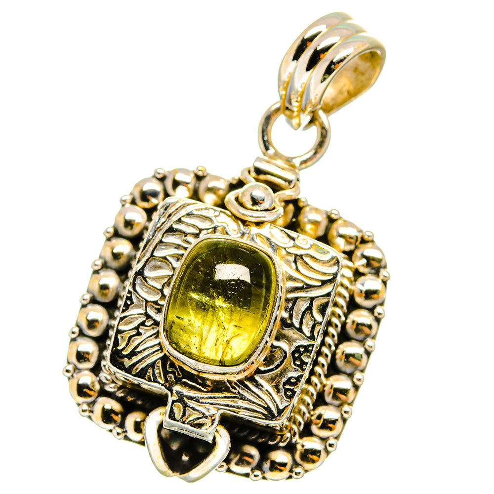Peridot, Green Tourmaline Pendants handcrafted by Anasilvercos - PD14246