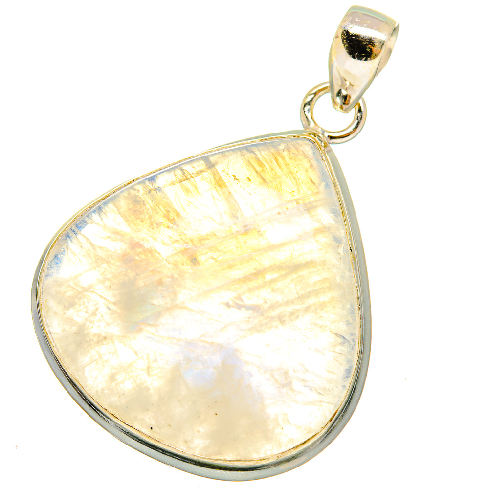 Rainbow Moonstone Pendants handcrafted by Anasilvercos - PD14251