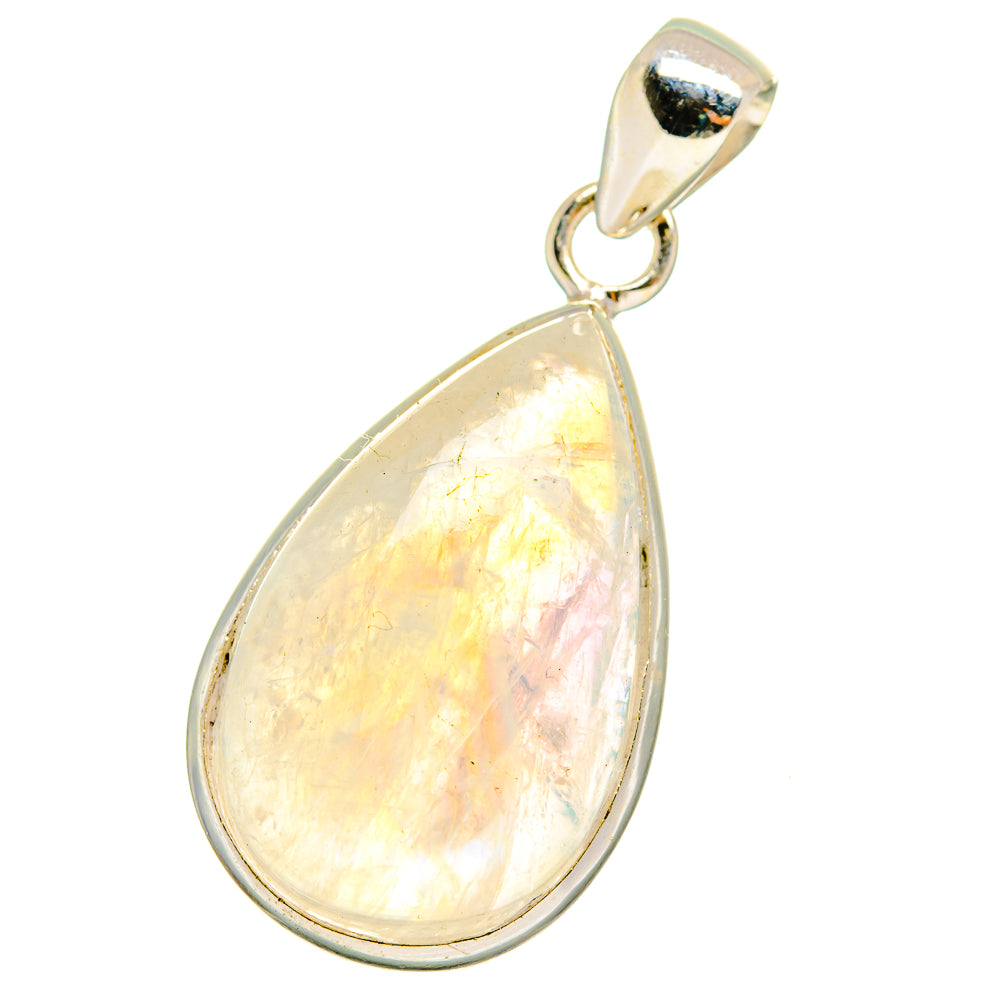 Rainbow Moonstone Pendants handcrafted by Anasilvercos - PD14253