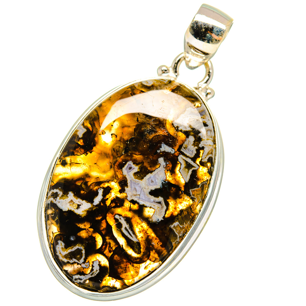 Turkish Tube Agate Pendants handcrafted by Anasilvercos - PD14260