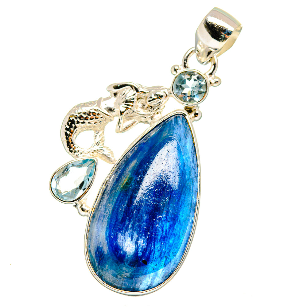 Kyanite, Blue Topaz Pendants handcrafted by Anasilvercos - PD14262