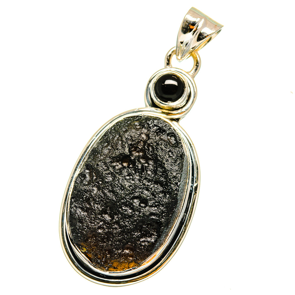 Tektite, Black Onyx Pendants handcrafted by Anasilvercos - PD14263