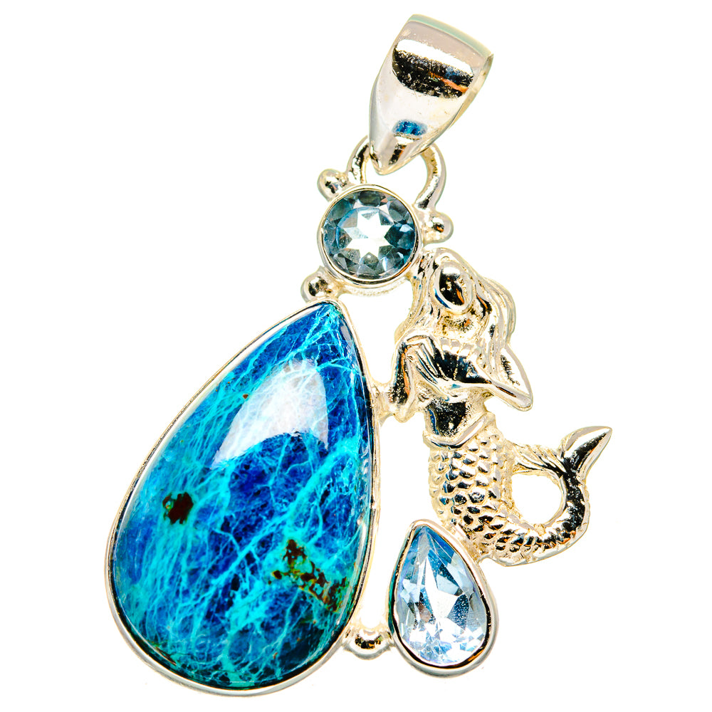 Chrysocolla Pendants handcrafted by Anasilvercos - PD14270