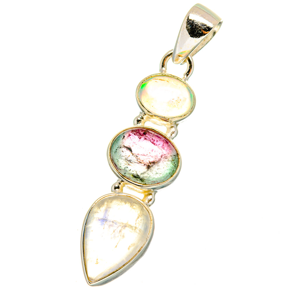 Rainbow Moonstone Pendants handcrafted by Anasilvercos - PD14272
