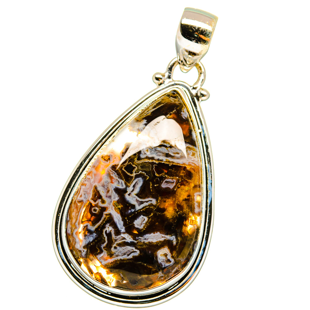 Turkish Tube Agate Pendants handcrafted by Anasilvercos - PD14278