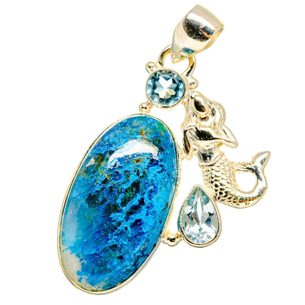 Chrysocolla Pendants handcrafted by Anasilvercos - PD14279