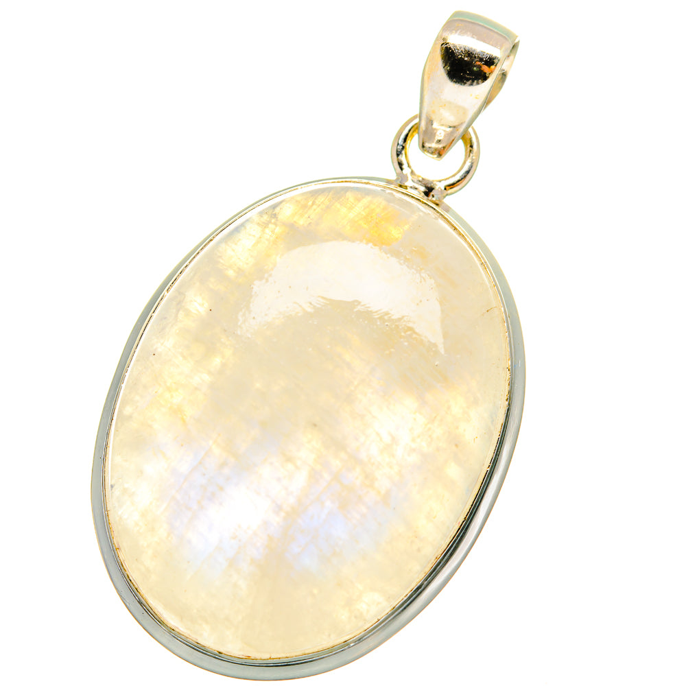 Rainbow Moonstone Pendants handcrafted by Anasilvercos - PD14284