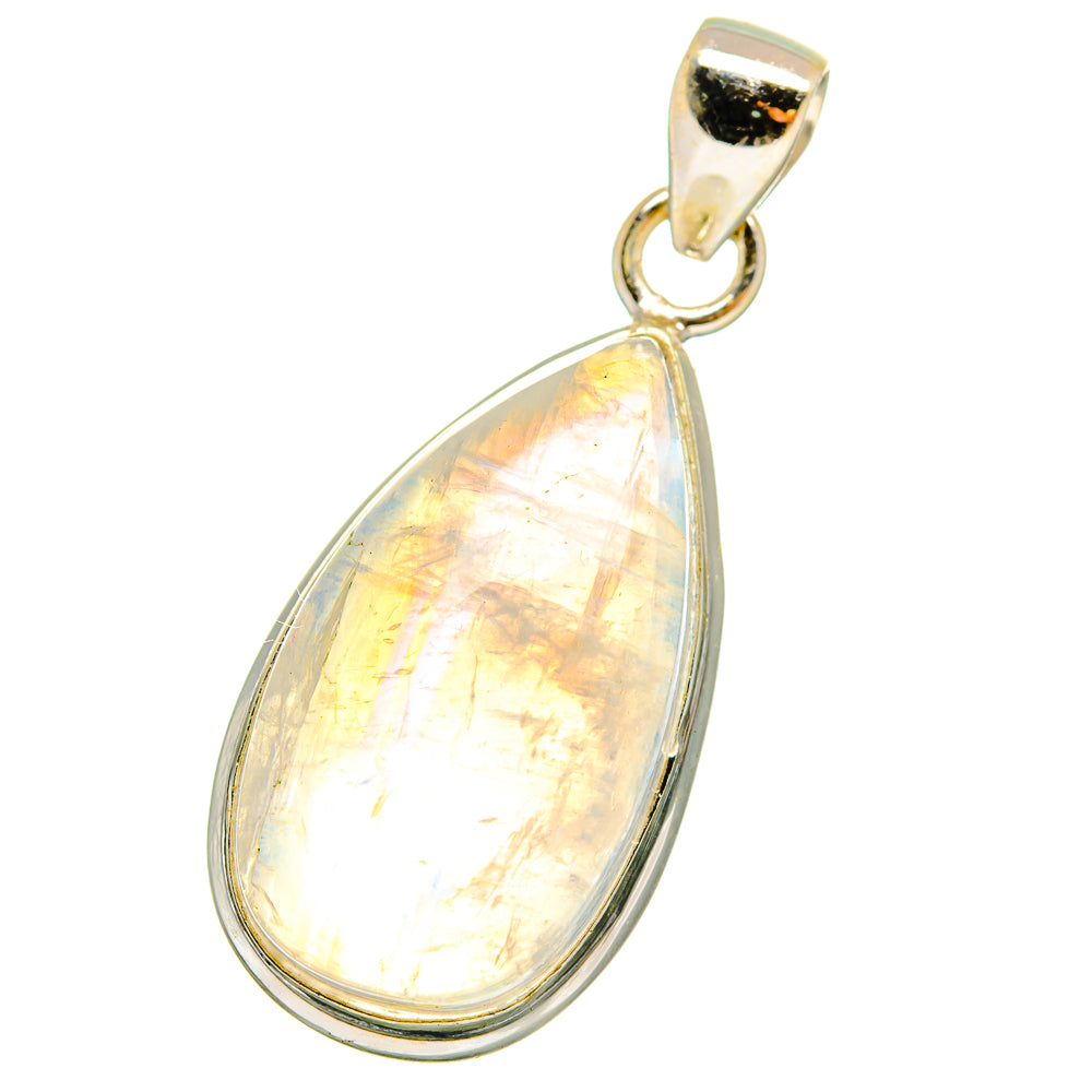 Rainbow Moonstone Pendants handcrafted by Anasilvercos - PD14288