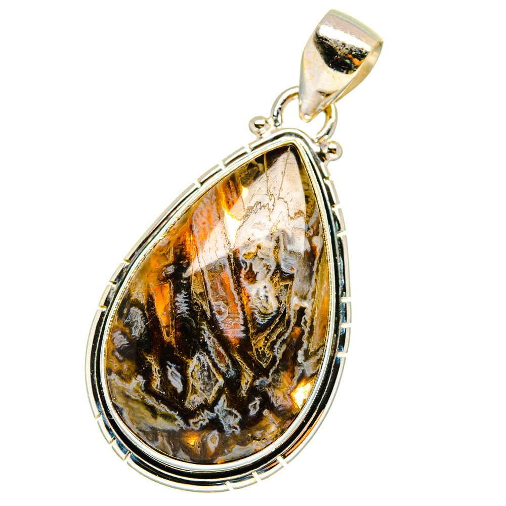 Turkish Tube Agate Pendants handcrafted by Anasilvercos - PD14289