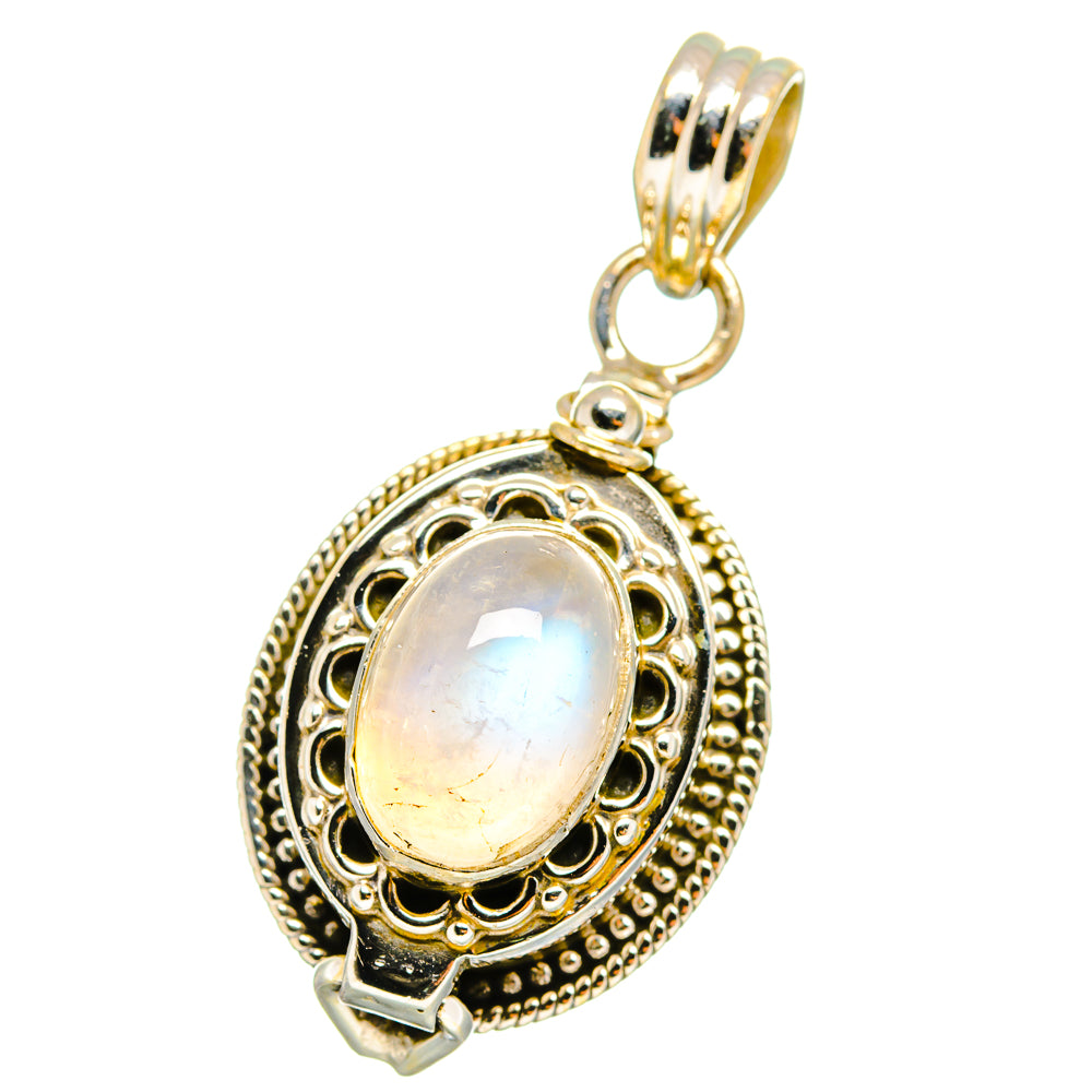 Rainbow Moonstone Pendants handcrafted by Anasilvercos - PD14294