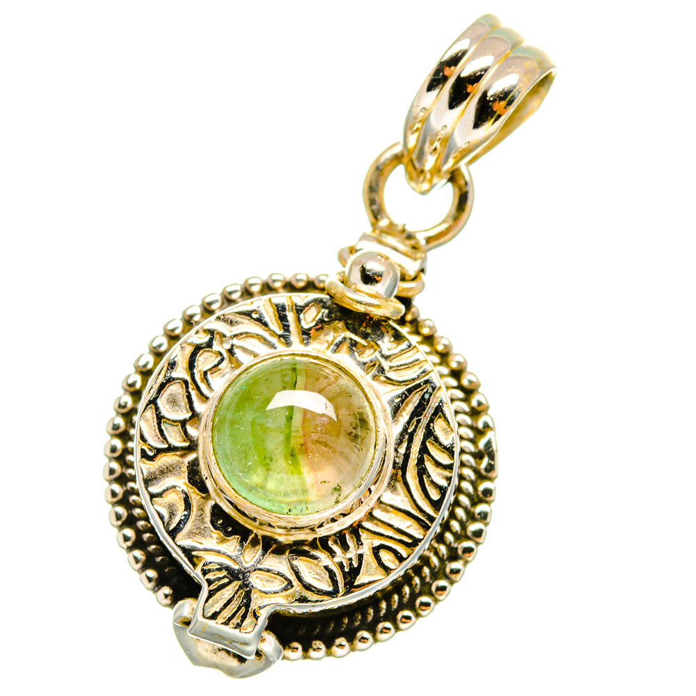 Green Tourmaline Pendants handcrafted by Anasilvercos - PD14297