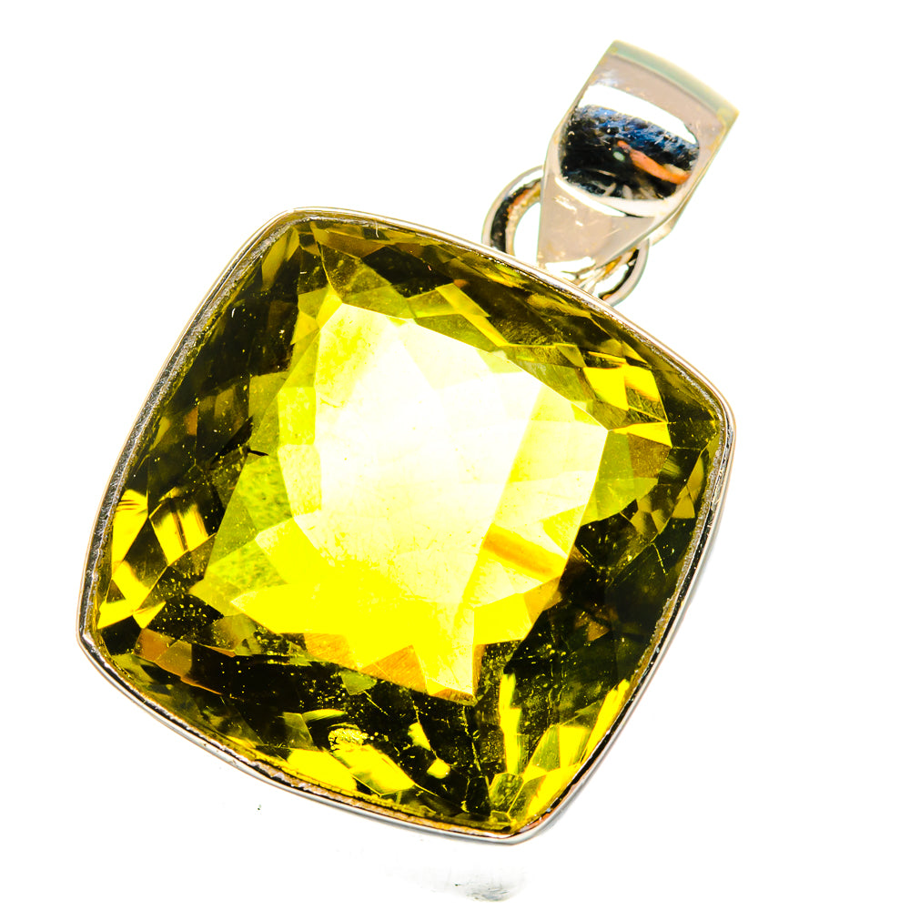 Olive Quartz Pendants handcrafted by Anasilvercos - PD14300