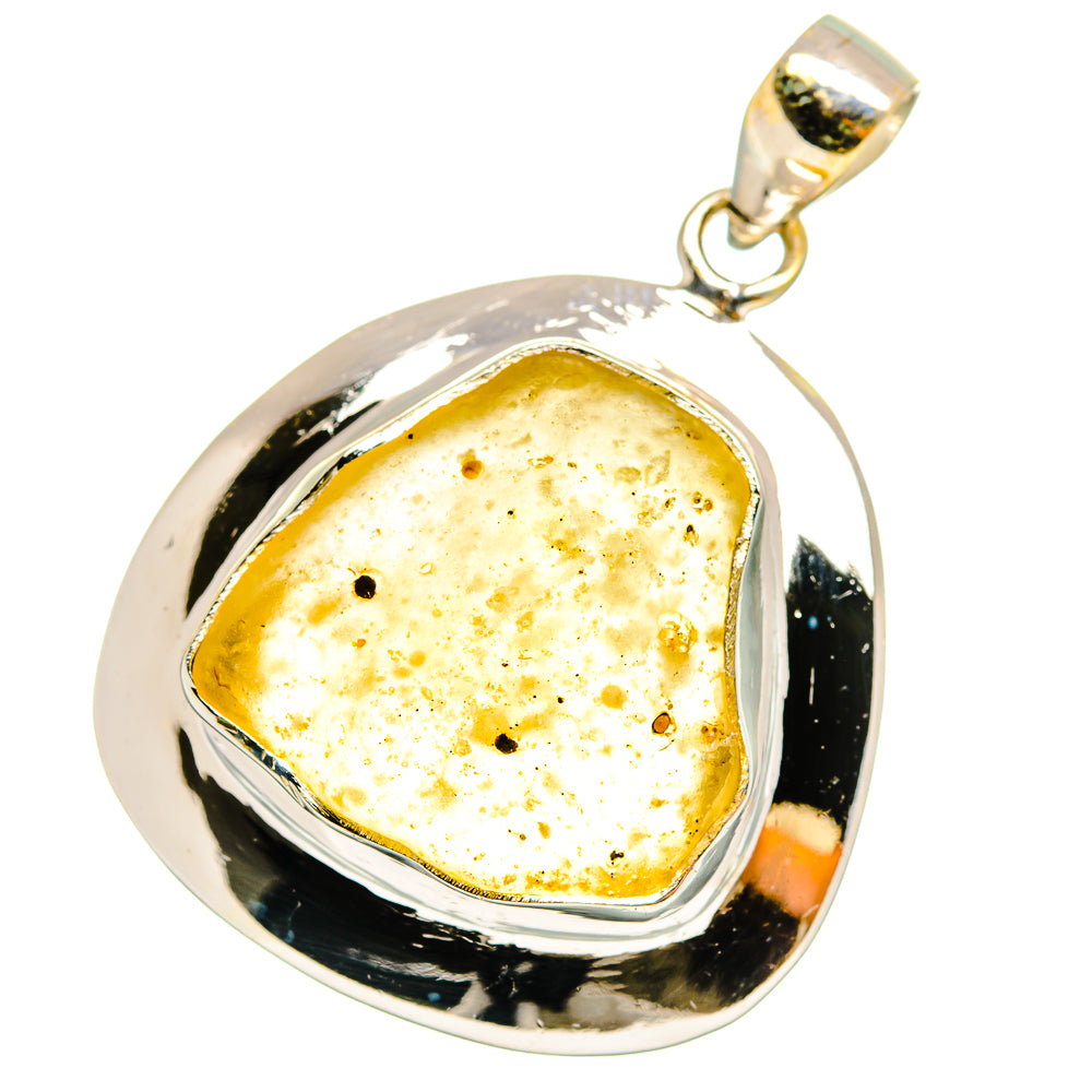 Libyan Desert Glass Pendants handcrafted by Anasilvercos - PD14303
