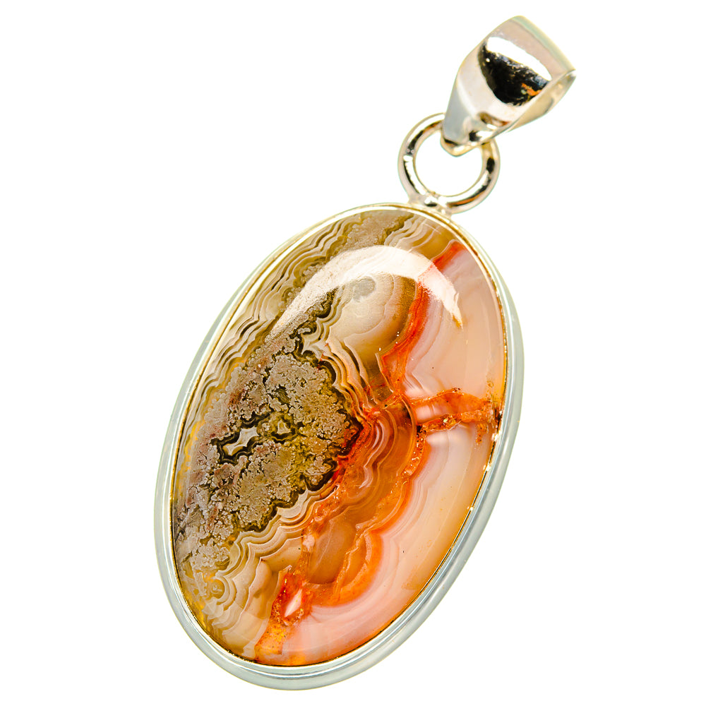 Crazy Lace Agate Pendants handcrafted by Anasilvercos - PD14311