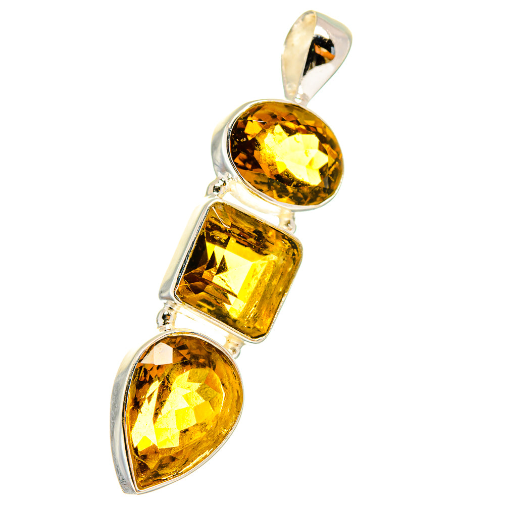 Mandarin Citrine Pendants handcrafted by Anasilvercos - PD14312