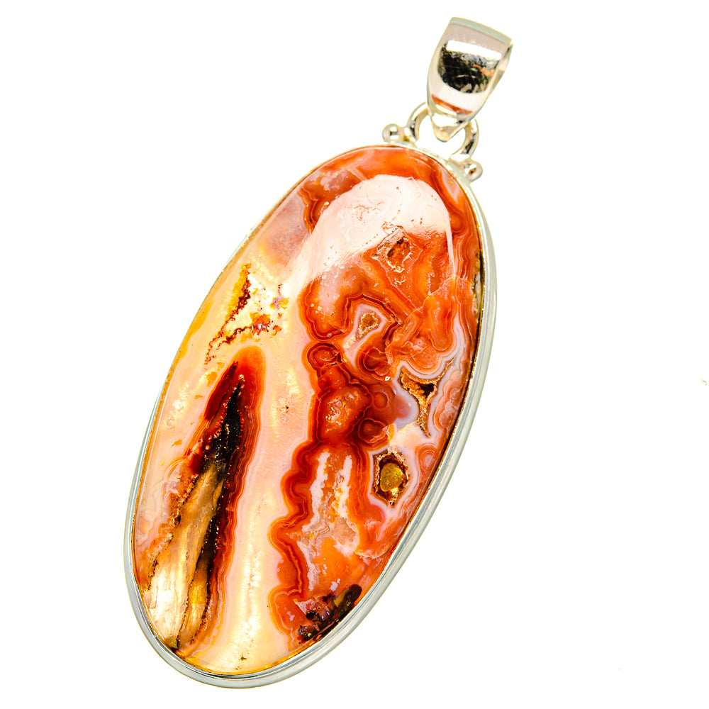 Crazy Lace Agate Pendants handcrafted by Anasilvercos - PD14353