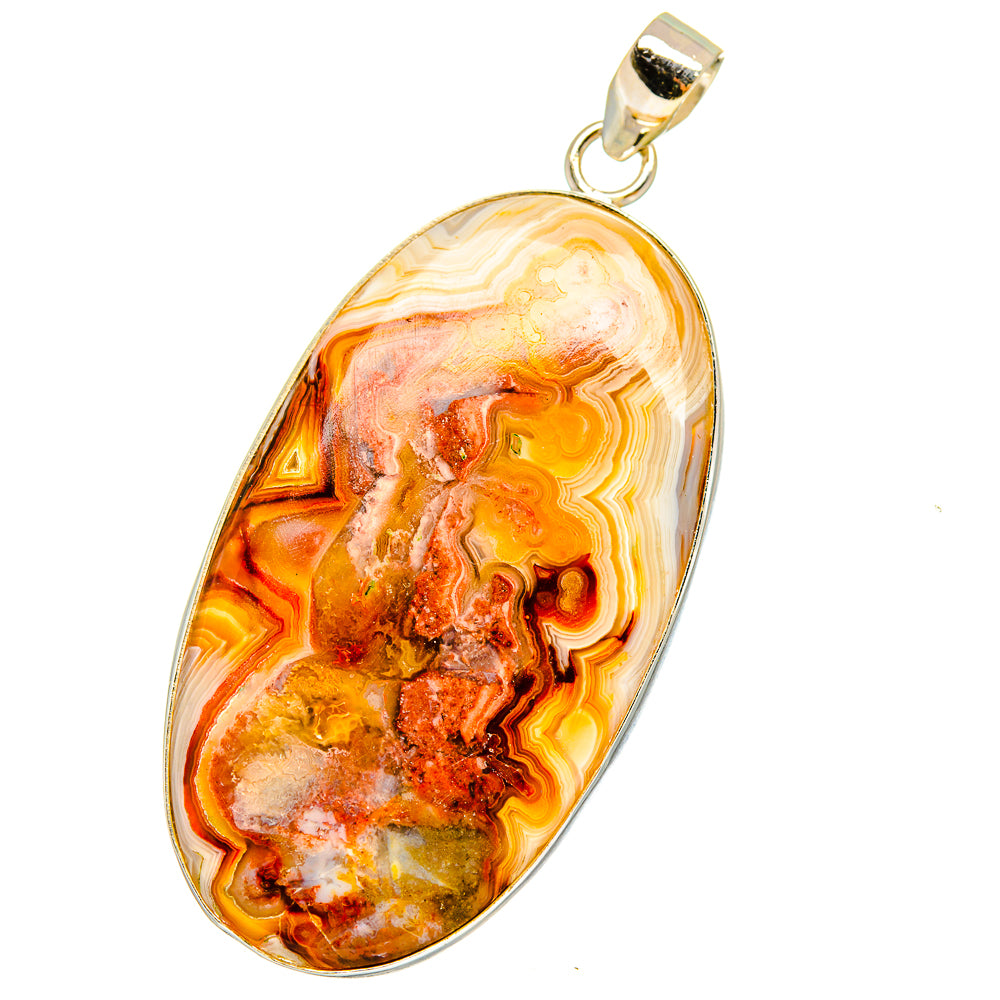 Crazy Lace Agate Pendants handcrafted by Anasilvercos - PD14356
