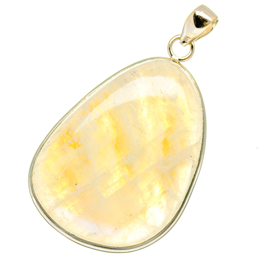 Rainbow Moonstone Pendants handcrafted by Anasilvercos - PD14360