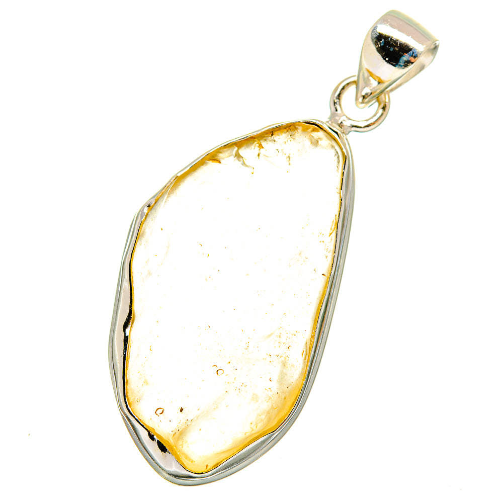 Libyan Desert Glass Pendants handcrafted by Anasilvercos - PD14363