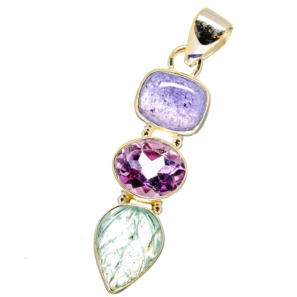 Aquamarine Pendants handcrafted by Anasilvercos - PD14367