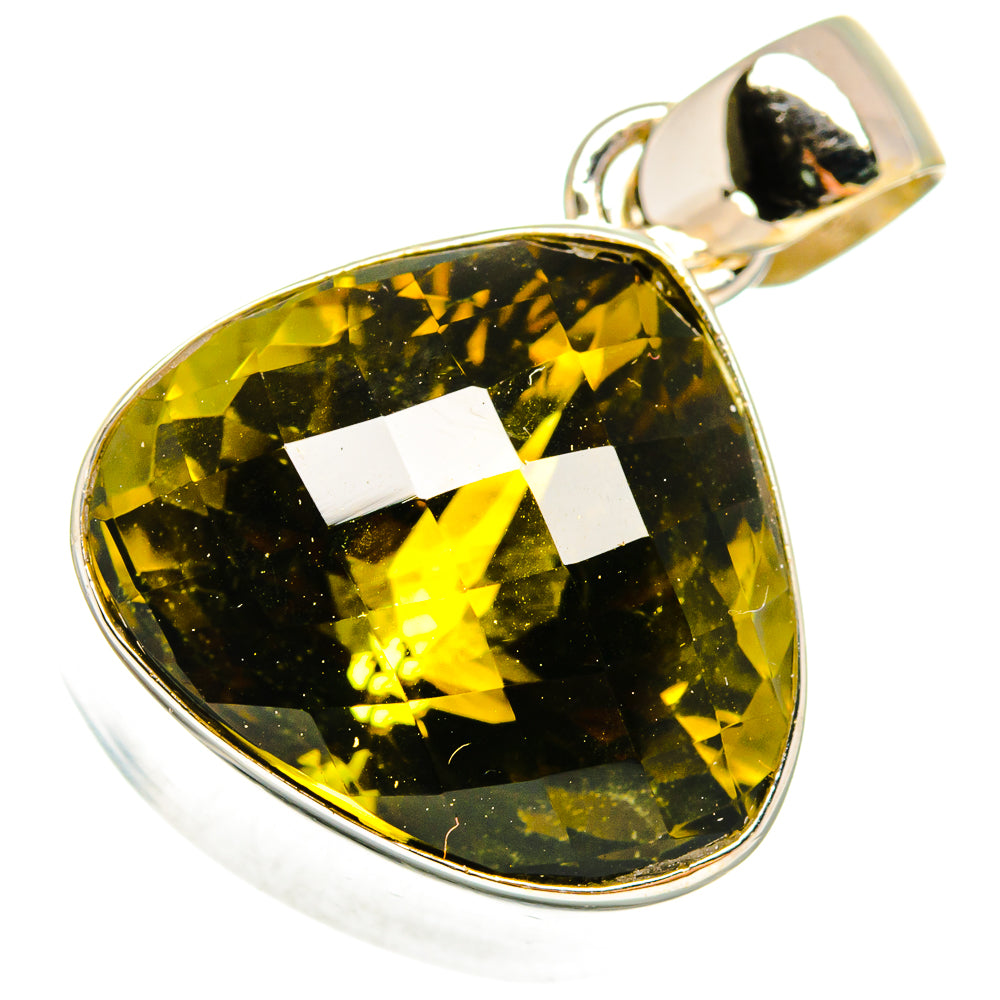 Olive Quartz Pendants handcrafted by Anasilvercos - PD14368