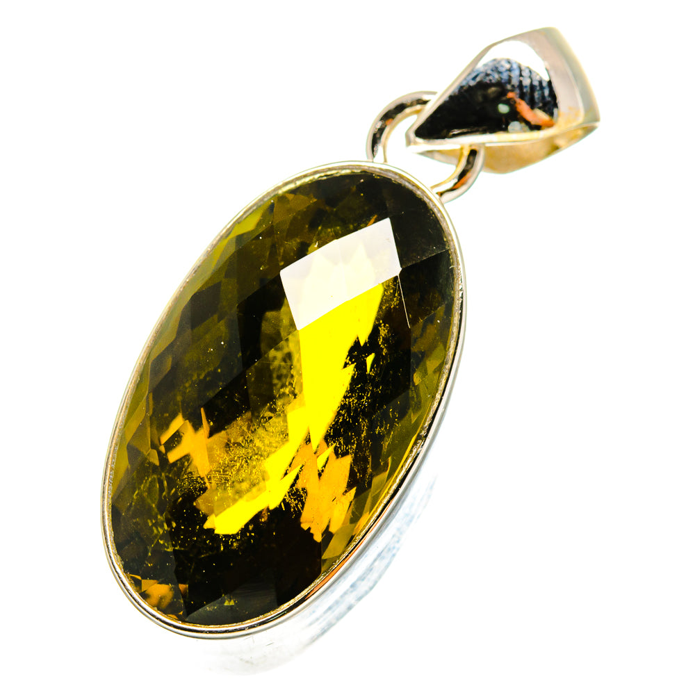 Olive Quartz Pendants handcrafted by Anasilvercos - PD14373