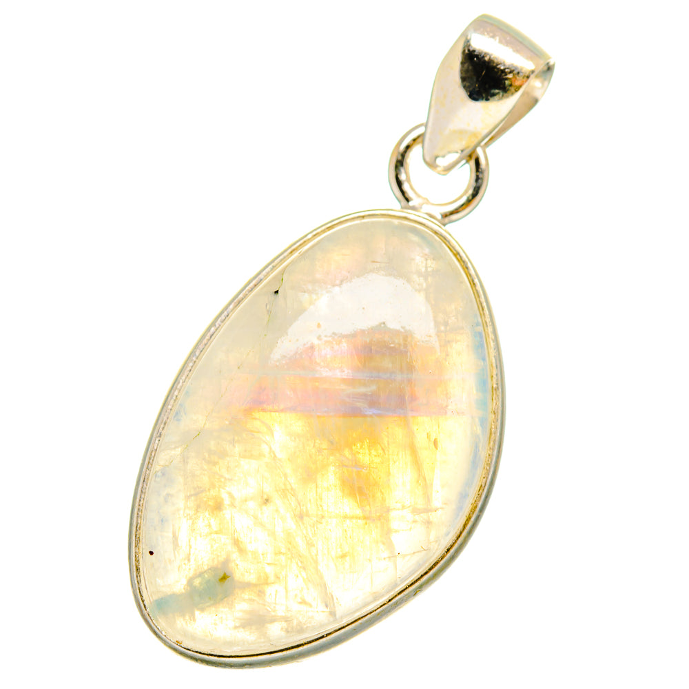 Rainbow Moonstone Pendants handcrafted by Anasilvercos - PD14374