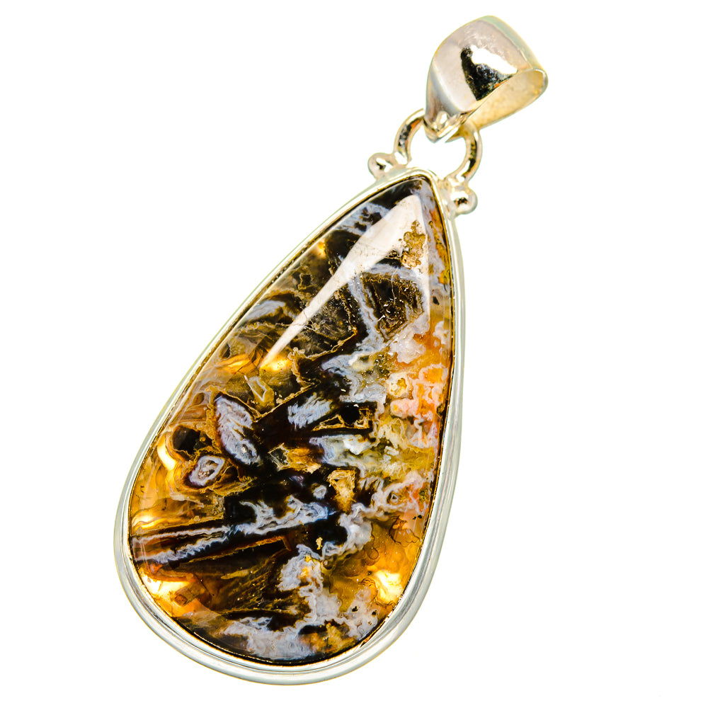Turkish Tube Agate Pendants handcrafted by Anasilvercos - PD14398