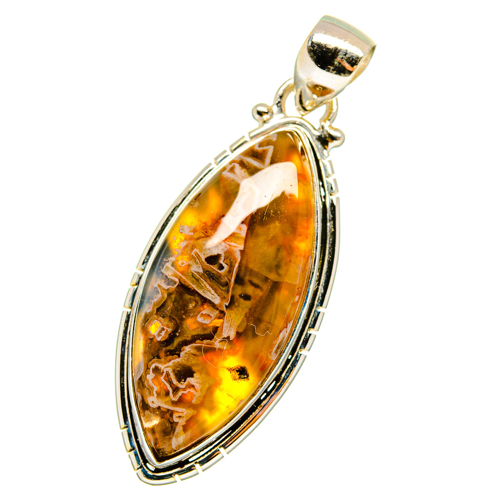 Turkish Tube Agate Pendants handcrafted by Anasilvercos - PD14401