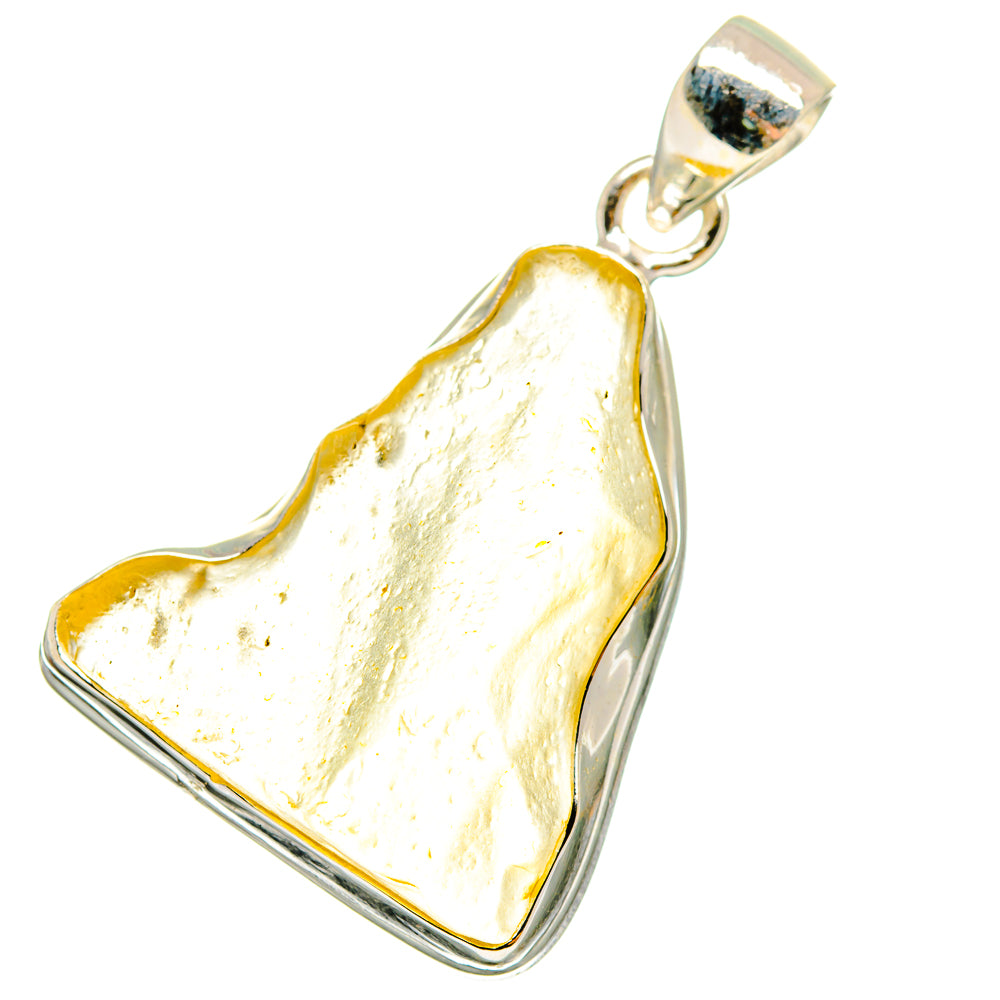 Libyan Desert Glass Pendants handcrafted by Anasilvercos - PD14406