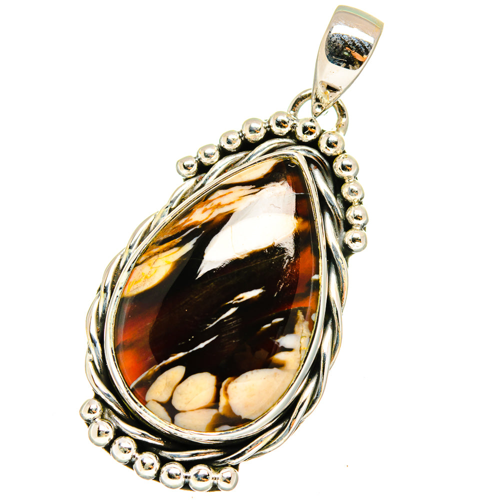 Peanut Wood Jasper Pendants handcrafted by Anasilvercos - PD14426