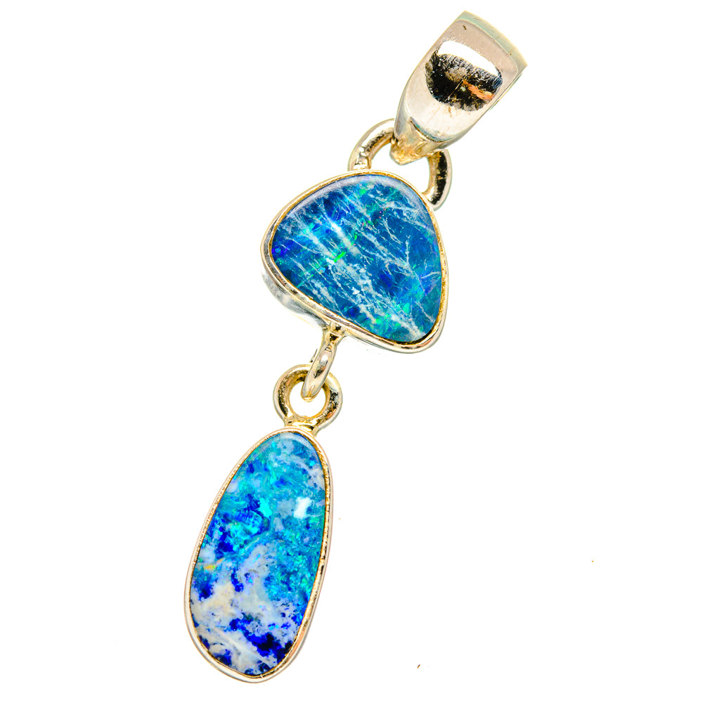 Doublet Fire Opal Pendants handcrafted by Anasilvercos - PD14438