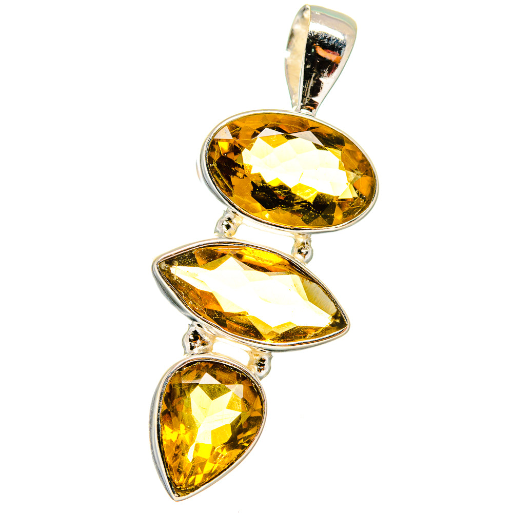 Mandarin Citrine Pendants handcrafted by Anasilvercos - PD14459