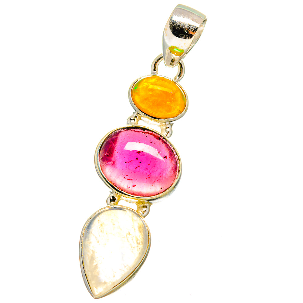 Rainbow Moonstone Pendants handcrafted by Anasilvercos - PD14466