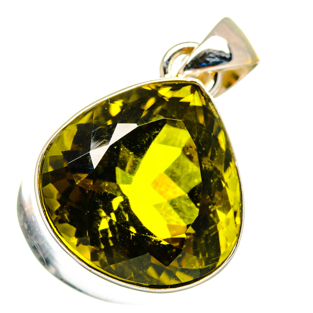 Olive Quartz Pendants handcrafted by Anasilvercos - PD14504