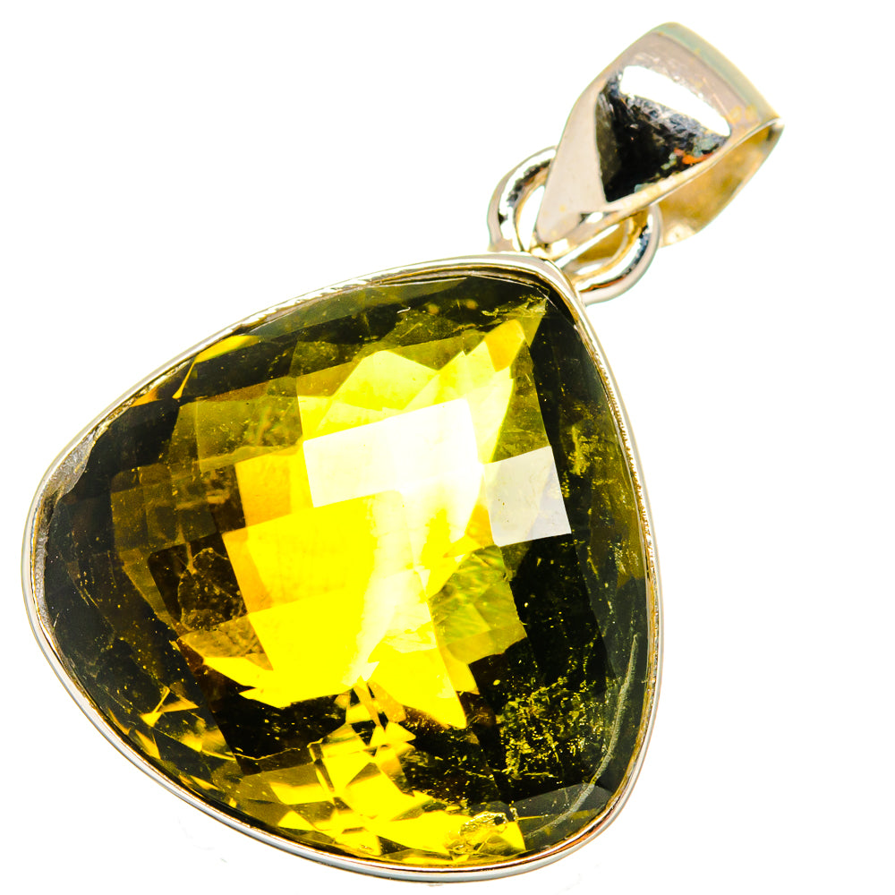 Olive Quartz Pendants handcrafted by Anasilvercos - PD14505