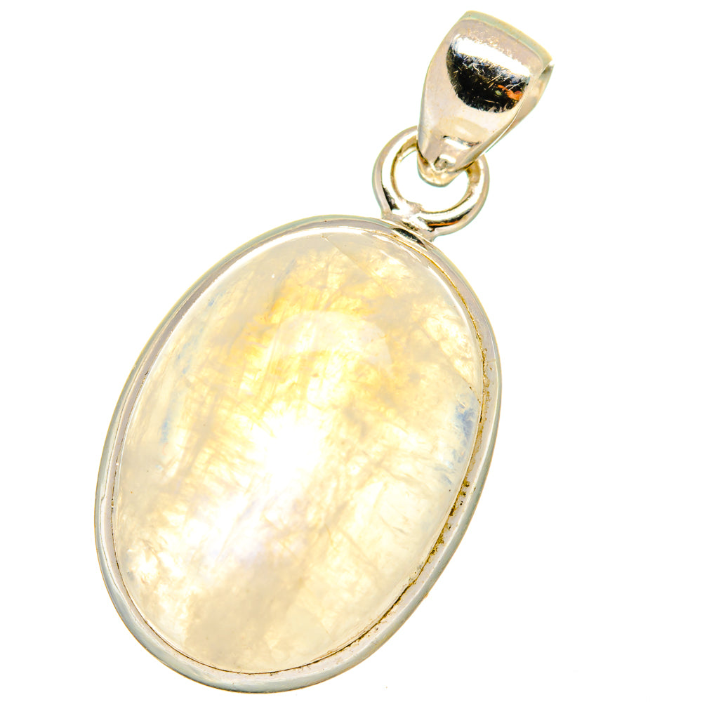 Rainbow Moonstone Pendants handcrafted by Anasilvercos - PD14511