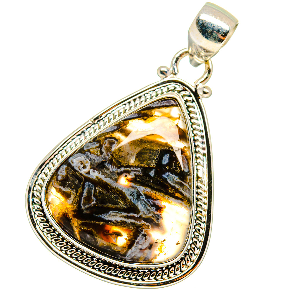 Turkish Tube Agate Pendants handcrafted by Anasilvercos - PD14516