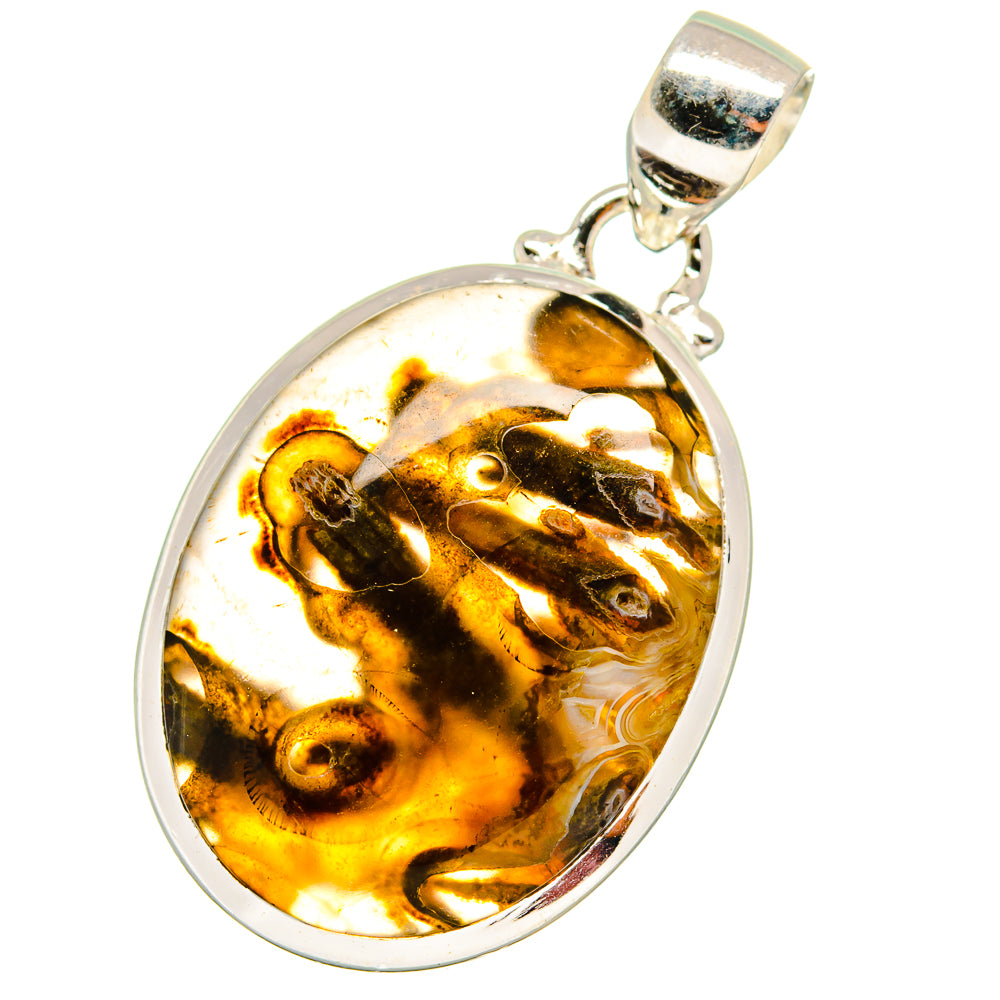 Turkish Tube Agate Pendants handcrafted by Anasilvercos - PD14518