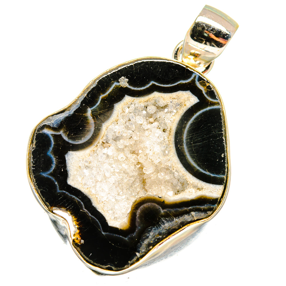 Coconut Geode Slice Pendants handcrafted by Anasilvercos - PD14540