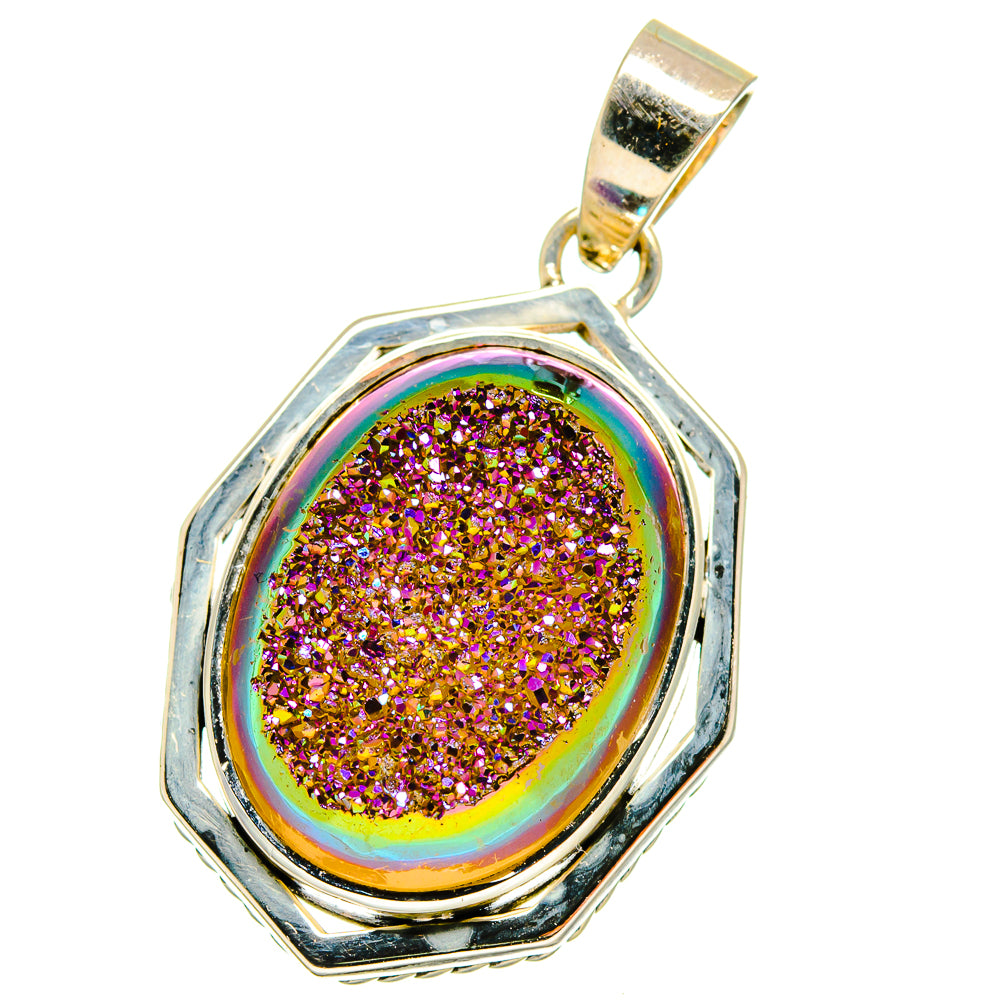 Titanium Druzy Pendants handcrafted by Anasilvercos - PD14543
