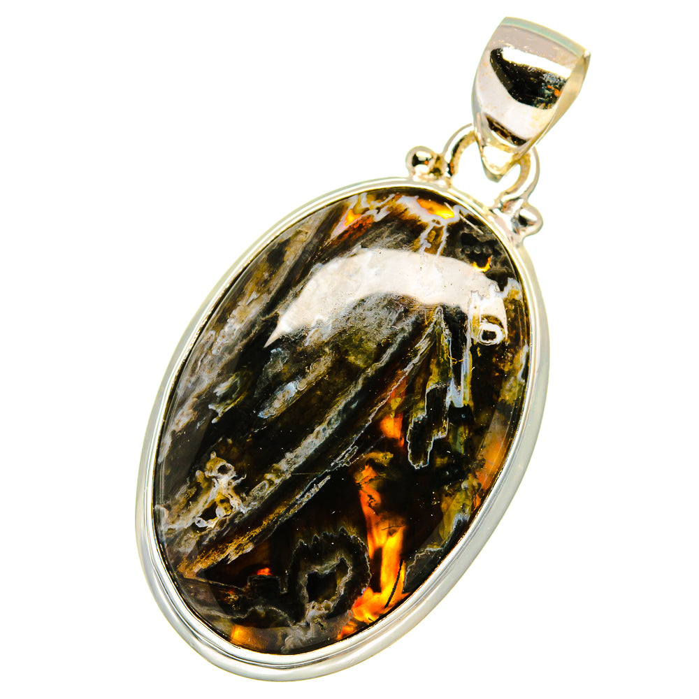 Turkish Tube Agate Pendants handcrafted by Anasilvercos - PD14580