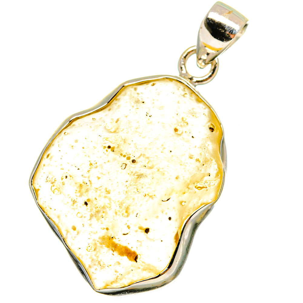 Libyan Desert Glass Pendants handcrafted by Anasilvercos - PD14585
