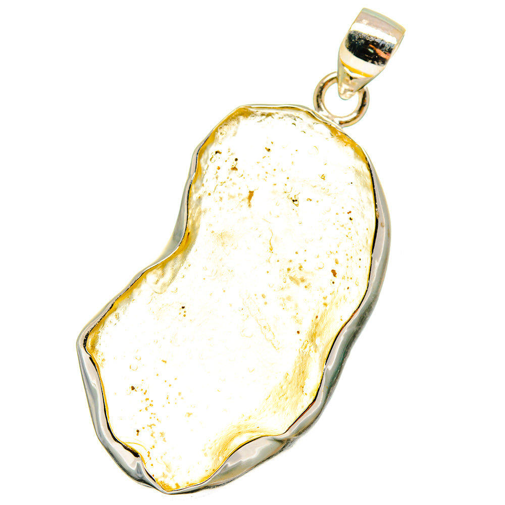Libyan Desert Glass Pendants handcrafted by Anasilvercos - PD14587