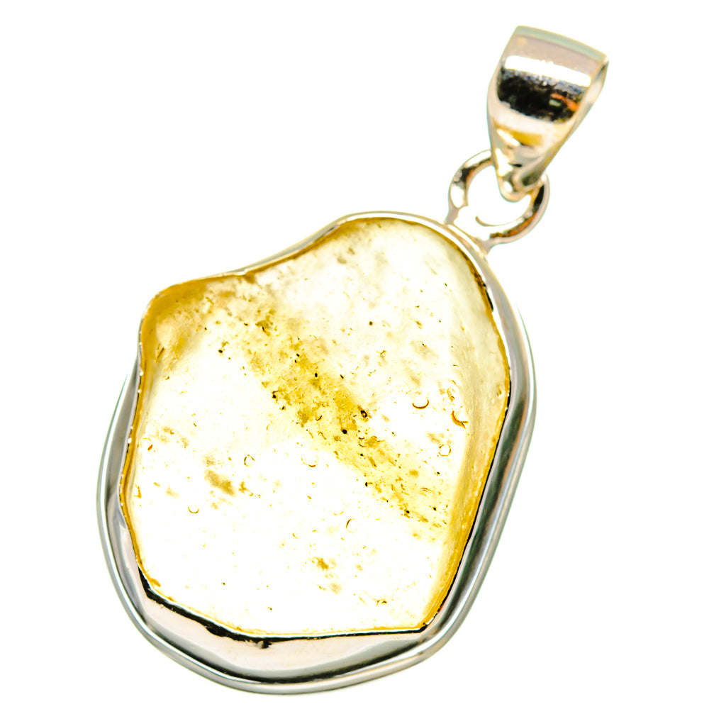 Libyan Desert Glass Pendants handcrafted by Anasilvercos - PD14588
