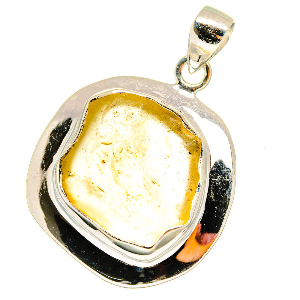 Libyan Desert Glass Pendants handcrafted by Anasilvercos - PD14594