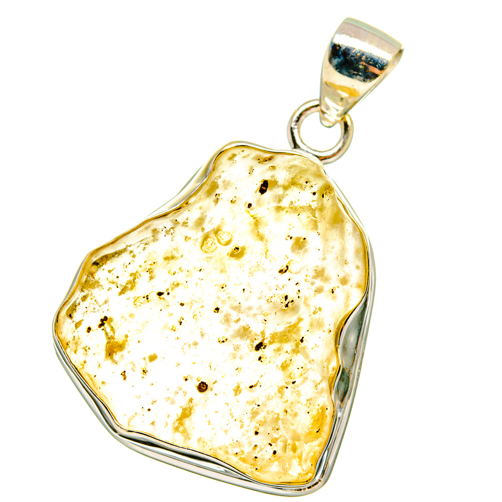 Libyan Desert Glass Pendants handcrafted by Anasilvercos - PD14597