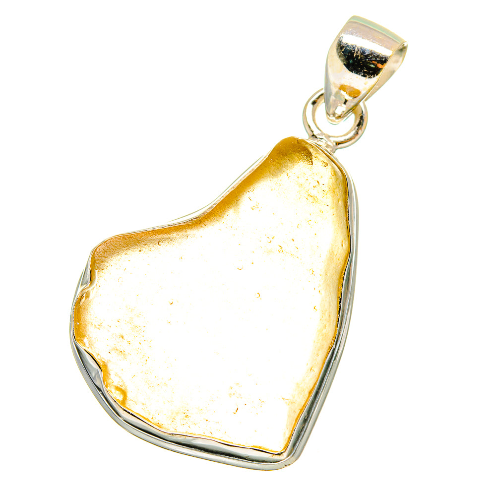 Libyan Desert Glass Pendants handcrafted by Anasilvercos - PD14598