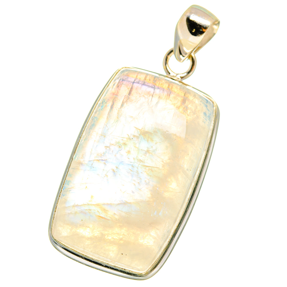 Rainbow Moonstone Pendants handcrafted by Anasilvercos - PD14603